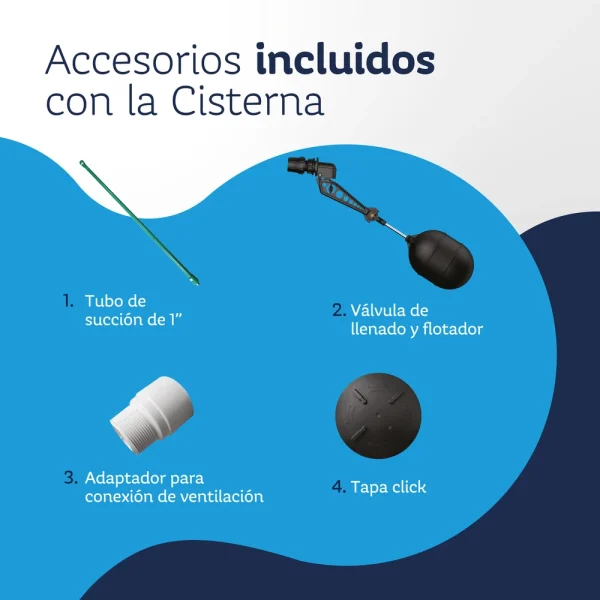Cisterna de agua Garantía de por vida 2,800 Litros - Imagen 2